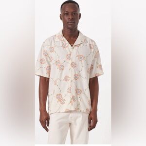 ABERCROMBIE AND FITCH
Camp Collar Linen-blend Embroidered Button-up Shirt
Medium